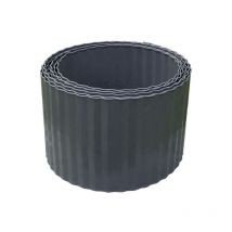 Nortene - Borde de acero corrugado - 600 x h 14 cm - gris oscuro