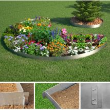 Borde del césped , Plata, 100 x 14 cm 40 metros, OK-Living