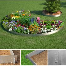 Oskar-store - Borde del césped , Plata, 100 x 18 cm 40 metros, OK-Living