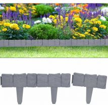 Borde de césped en óptica de granito y piedra par jardín Frontera Plantas Flores 20,00m (de) - Deuba