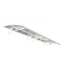 Palram - Patio Cover Bordeaux Door Awning Canopy 4460 Clear - Acrylic - L447 x W139 x H33 cm - White