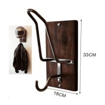Ensoleille - Border Porte-casque moto Crochet pour casque en bois Organisateur de casquettes moto Crochet pour veste