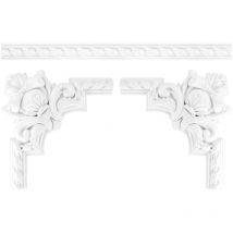 Bordo per parete e soffitto fregio stucco pu resistente agli urti CR707/M-103: Barra piatta da 2 metri CR707