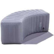 Uniprodo - Bordo vasca idromassaggio gonfiabile Sedile rialzato Jacuzzi rotondo grigio