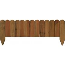Bordura in legno Fast 120 cm – Altezza 30/45 cm – Tavolette in pino impregnato – Giardino e piscine