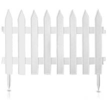 VAM - Practica y elegante valla,rejilla ideal para el cercado del jardin de su hogar, color blanco, 3,2 m de longitud,compuesto por 7 elementos.