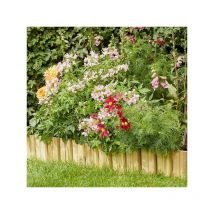 Cerland - Bordura recta para plantar madera natural, Al.15 x An.119,4 cm