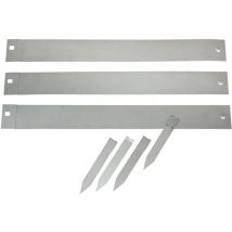 Nature - Borduras de jardín 3 uds acero 91,4x10,2 cm