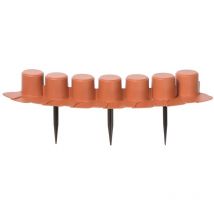 Palissade de jardin , dimensions (mm) 4050x110x60, couleur Terracotta