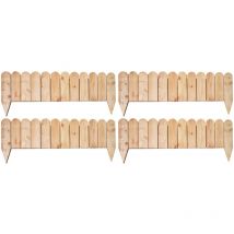Robin Hood - Bordure de jardin en mélèze huilé 30 x 120 cm (Lot de 4)