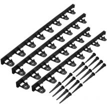 Bordure de jardin et piquets d'ancrage noir