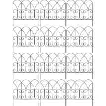 Esschert Design - Bordure de jardin métal volutes Lot de 12