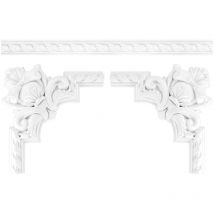 Grand Decor - Bordure de mur et de plafond frise stuc pu antichoc CR707/M-103: Segment CR707B - 265 x 265 x 35 mm