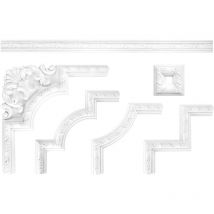 Grand Decor - Bordure de mur et de plafond frise stuc pu antichoc CR710/A-E: Segment CR710C - 330 x 330 x 25 mm