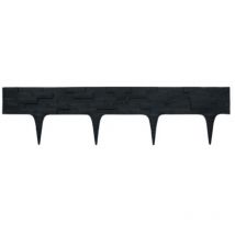 Sicatec - bordure pierre de parement grise long 80 cm hauteur 9,5 cm epaisseur 1 cm