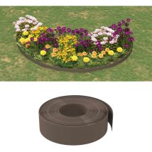 Bordures de jardin 4 pcs marron 10 m 15 cm polyéthylène - The Living Store