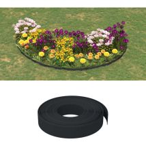 Bordures de jardin 4 pcs noir 10 m 10 cm polyéthylène - The Living Store