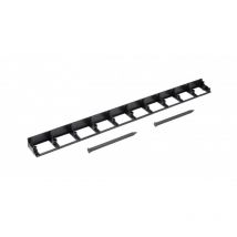 Jardinex - Bordurette de jardin pvc 100 x 8 x 4,5 cm en lot de 2 - Noir