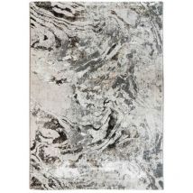Thedecofactory - borges fluides - Tapis graphique effet fluide gris 120x170
