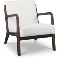 Frankystar - Borgia - Silln de madera maciza de Parawood y tela bouclè antimanchas