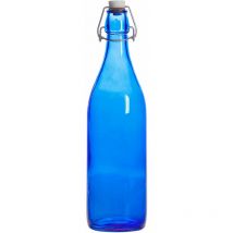 Bouteille à limonade avec son bouchon mécanique Giara 1 l bleu - Bormioli Rocco