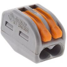Borne rapide automatique à cliquet S222 - 2 entrées Wago