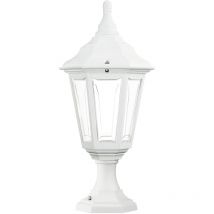 Borne classique clic-clac 6 IP44 E27 42W 500mm Blanc