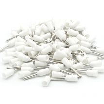 Borne de câble de virole à sertir 100 x 05mm 2 blanche câble simple