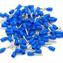 Borne de câble de virole à sertir 100 x 075mm 2 bleu câble simple