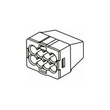 Bizline - borne de connexion - automatique - 4 entrées - 0.5 à 2.5 mm2 - jaune - boite de 500 103424