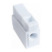 Borne de connexion blanche - 1 fil - Fil souple / fil rigide - Vendu par 100 SIB