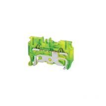 Borne de jonction à ressort 1,5mm² - pas 4.2mm - vert/jaune (terre) - type PushFit IMO