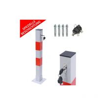 Mucola - Borne de parking barrière pliable 65CM borne pliable gris rouge