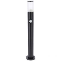 Borne d'extérieur TULIS OV 60 SENSOR GU10 noir IP54 détecteur de mouvement EDO Solutions