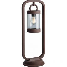 Trio - Lampadaire extérieur rouille éclairage de jardin capteur crépusculaire alu base lampe sur pied 504160124