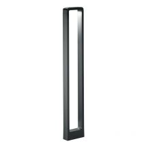Luminaires de jardin, Grande Borne de jardin led Reno Noir en Metal Trio