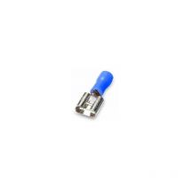 Borne isolée enfichable femelle plate 3,8 / 2,5 mm Bleu 50 pcs