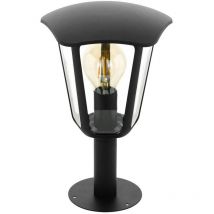 Lanternes d'extérieur Lampadaire d'extérieur Lanterne de sol d'extérieur, fonte d'aluminium noir clair, 1x douille E27, DxH 23x33,5 cm