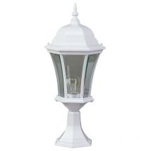 Borne Lumineuse Extérieure 100W max E27 Fonte Blanche adela