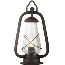 Elstead - Miners - Lanterne sur piédestal d'extérieur à 1 lumière, bronze vieilli IP44, E14