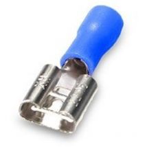 Borne plate femelle enfichable 7,4 / 2,5 mm Bleu 50 pcs