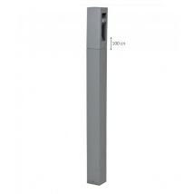 Arlux Lighting - Borne potelet exterieur led 3W grise Hauteur 1000mm lumiere chaud 3000K 300lm 230V IP44 filo arlux