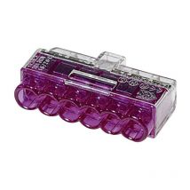 Borne de raccordement Hellermanntyton HCPM-6 148-90040 flexible: 1-2.5 mm² rigide: 0.5-2.5 mm² Nombre de pôles: 6 violet 1 pc(s) S943701