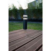 Lumihome - Borne Pyramide Inox 32 led smd 9W 40cm blanc-neutre-4000k - noir