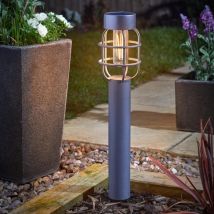 Borne solaire Anglia 365 – 15 lumens – Lampadaire d'extérieur – Métal, plastique – Gris anthracite