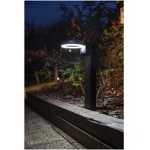 Borne solaire - GALIX - G4590B - Tres éclairante - Inox (option Applique) avec détecteur - H50 cm - 1000 Lumens