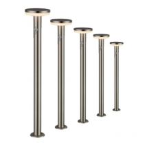 Silumen - Borne led Solaire 80cm 4.4W IP44 avec détecteur de présence - Pack de 5 / Blanc Chaud
