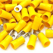 Bornes à sertir jaune 100pcs taille de goujon de 43mm