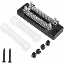 Linghhang - Bornier a double rangees 6 positions 130A/150A Bloc de barre omnibus et couvercle pour bornier de distribution d'energie marine de bateau