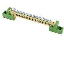 Bornier sur isolateurs plats 6x9 vert - Certifié ce - Tension d'isolement 500V